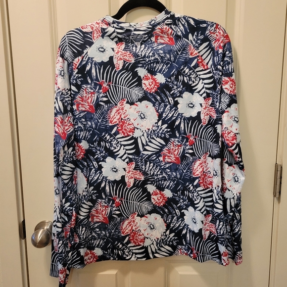 Columbia Women's Super Tidal Tee Omni-Shade T-Shirt (Large, Collegiate Navy) - Picture 2 of 4